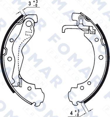 FOMAR Friction FO 0548 - Drum Brake Shoe Set car-mod.net