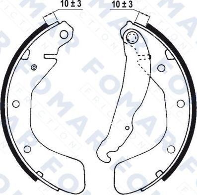 FOMAR Friction FO 0564 - Drum Brake Shoe Set car-mod.net