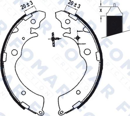 FOMAR Friction FO 0565 - Drum Brake Shoe Set car-mod.net