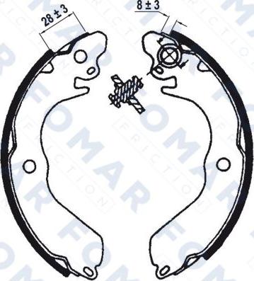 FOMAR Friction FO 0568 - Drum Brake Shoe Set car-mod.net