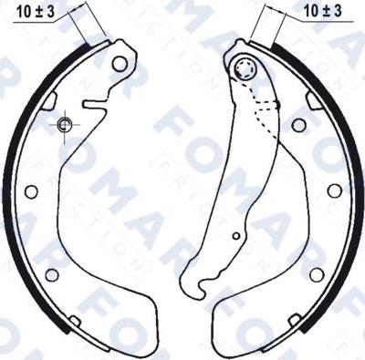 FOMAR Friction FO 0563 - Drum Brake Shoe Set car-mod.net