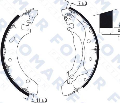 FOMAR Friction FO 0581 - Drum Brake Shoe Set car-mod.net