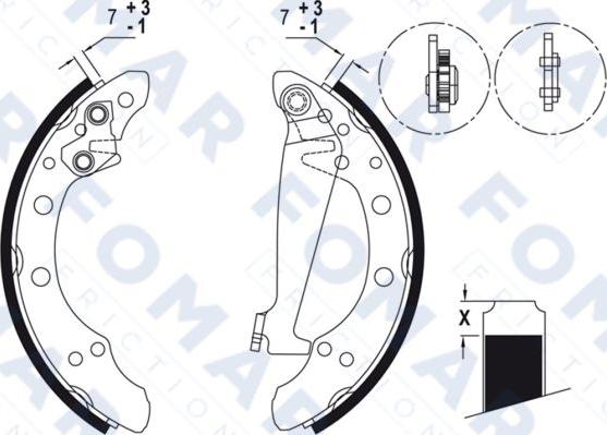 FOMAR Friction FO 0571 - Drum Brake Shoe Set car-mod.net