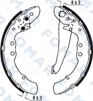 FOMAR Friction FO 0572 - Drum Brake Shoe Set car-mod.net