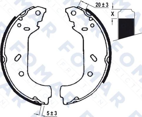 FOMAR Friction FO 0600 - Drum Brake Shoe Set car-mod.net