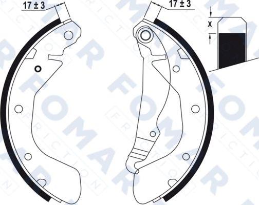 FOMAR Friction FO 0635 - Drum Brake Shoe Set car-mod.net
