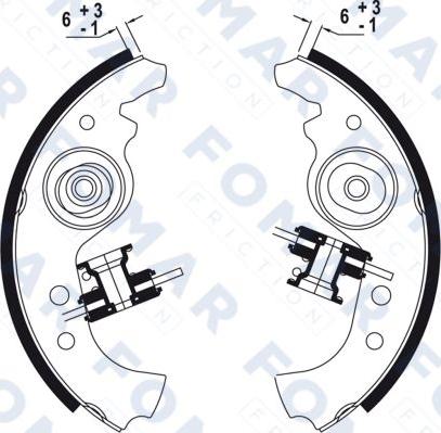 FOMAR Friction FO 0103 - Drum Brake Shoe Set car-mod.net