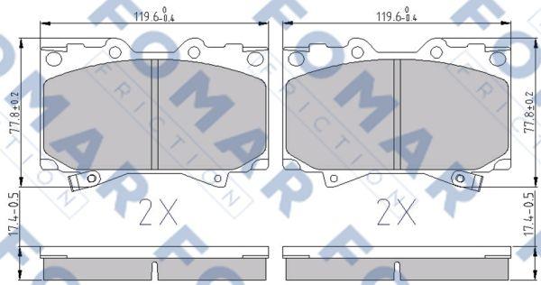 FOMAR Friction FO 892881 - Brake Pad Set, disc brake car-mod.net