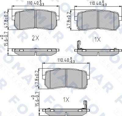 FOMAR Friction FO 859881 - Brake Pad Set, disc brake car-mod.net