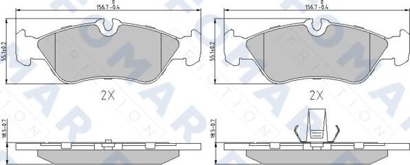 FOMAR Friction FO 886281 - Brake Pad Set, disc brake car-mod.net