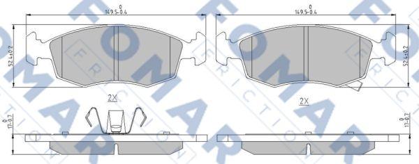 FOMAR Friction FO 242081 - Brake Pad Set, disc brake car-mod.net