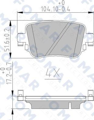 FOMAR Friction FO 251081 - Brake Pad Set, disc brake car-mod.net