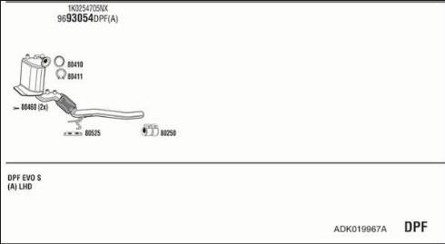 Fonos ADK019967A - Exhaust System car-mod.net