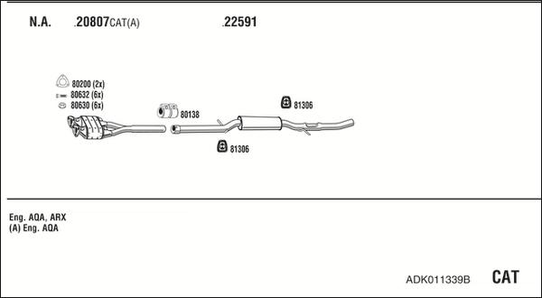 Fonos ADK011339B - Exhaust System car-mod.net