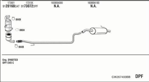 Fonos CIK057403BB - Exhaust System car-mod.net