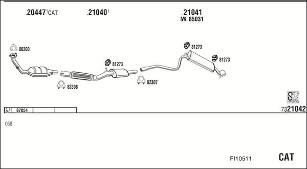 Fonos FI10511 - Exhaust System car-mod.net
