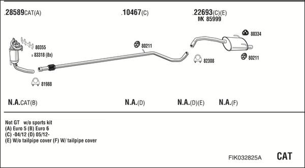 Fonos FIK032825A - Exhaust System car-mod.net