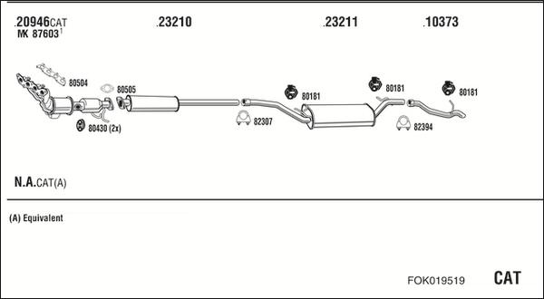 Fonos FOK019519 - Exhaust System car-mod.net