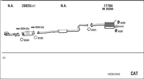 Fonos HO61042 - Exhaust System car-mod.net