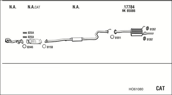Fonos HO61080 - Exhaust System car-mod.net