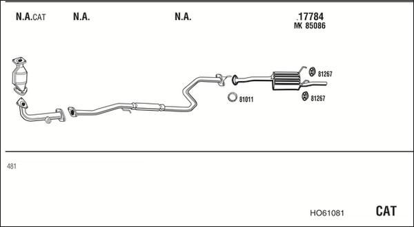 Fonos HO61081 - Exhaust System car-mod.net
