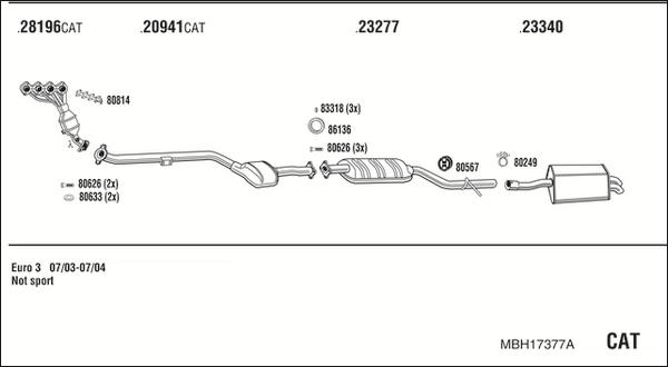 Fonos MBH17377A - Exhaust System car-mod.net