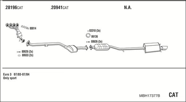 Fonos MBH17377B - Exhaust System car-mod.net