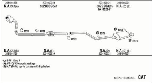 Fonos MBK016090AB - Exhaust System car-mod.net
