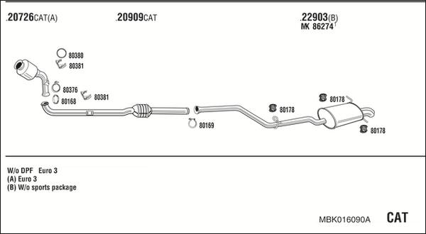 Fonos MBK016090A - Exhaust System car-mod.net