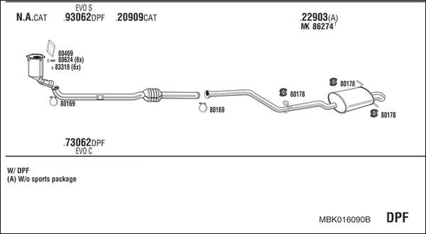 Fonos MBK016090B - Exhaust System car-mod.net