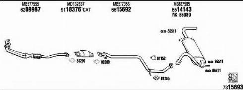 Fonos MI61530B - Exhaust System car-mod.net