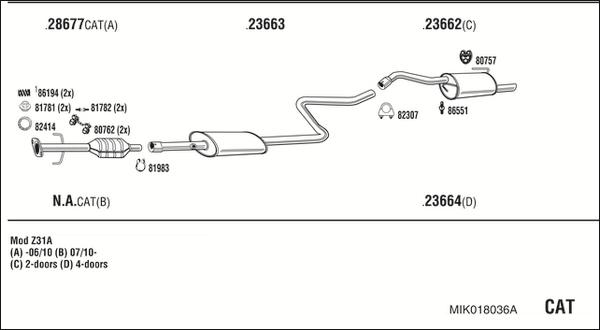 Fonos MIK018036A - Exhaust System car-mod.net