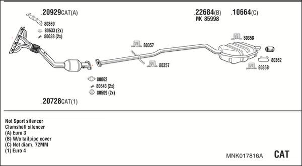 Fonos MNK017816A - Exhaust System car-mod.net