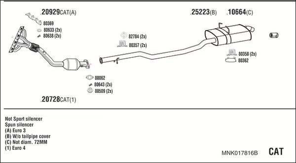Fonos MNK017816B - Exhaust System car-mod.net