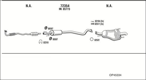 Fonos OP45334 - Exhaust System car-mod.net