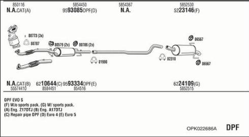 Fonos OPK022686A - Exhaust System car-mod.net