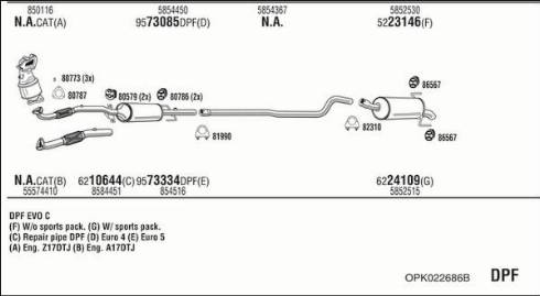 Fonos OPK022686B - Exhaust System car-mod.net