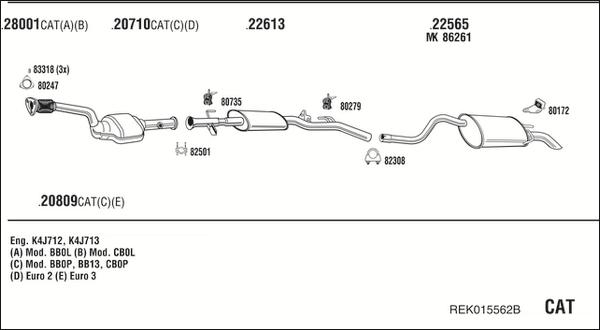 Fonos REK015562B - Exhaust System car-mod.net