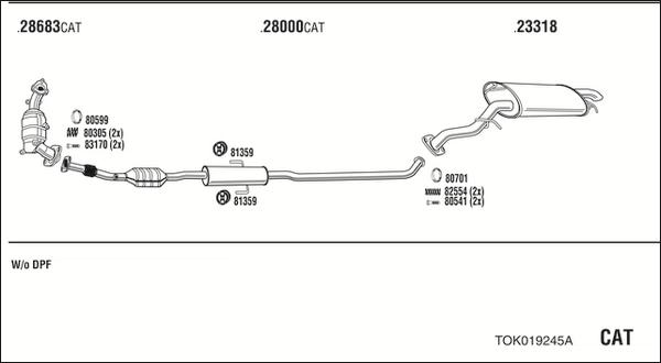 Fonos TOK019245A - Exhaust System car-mod.net