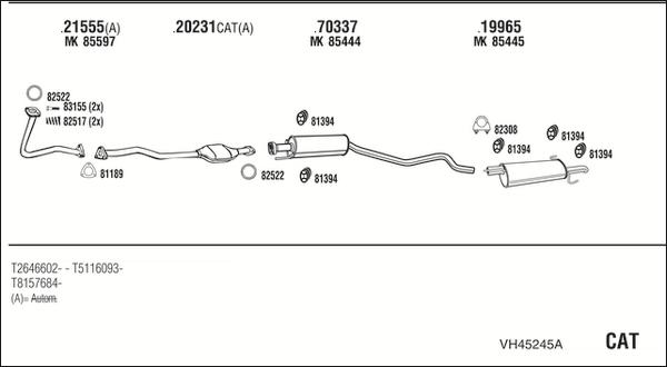 Fonos VH45245A - Exhaust System car-mod.net