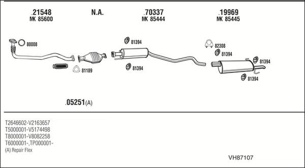Fonos VH87107 - Exhaust System car-mod.net