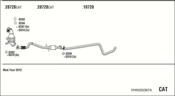 Fonos VHK055387A - Exhaust System car-mod.net