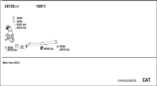 Fonos VHK055387B - Exhaust System car-mod.net