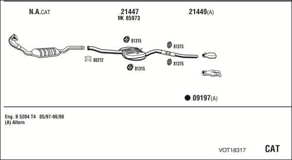 Fonos VOT18317 - Exhaust System car-mod.net