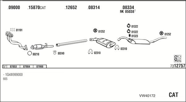 Fonos VW40172 - Exhaust System car-mod.net