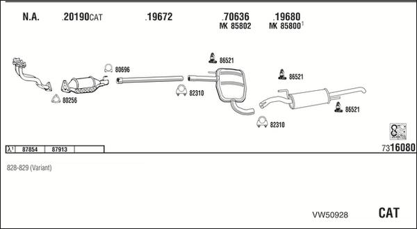 Fonos VW50928 - Exhaust System car-mod.net