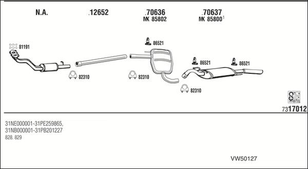 Fonos VW50127 - Exhaust System car-mod.net