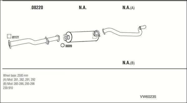 Fonos VW60235 - Exhaust System car-mod.net