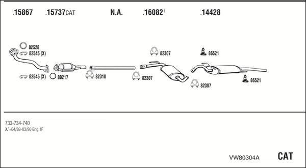 Fonos VW80304A - Exhaust System car-mod.net