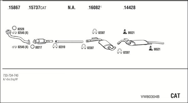 Fonos VW80304B - Exhaust System car-mod.net
